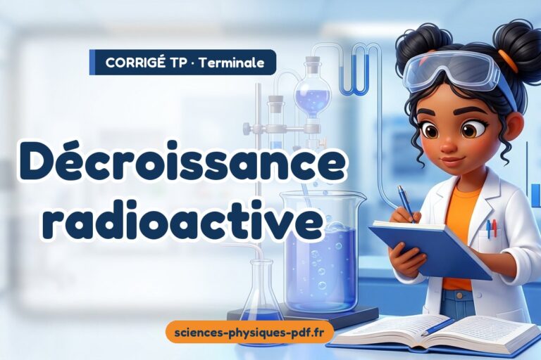 Décroissance radioactive : corrigé du TP de sciences physiques terminale – PDF gratuit à télécharger et imprimer