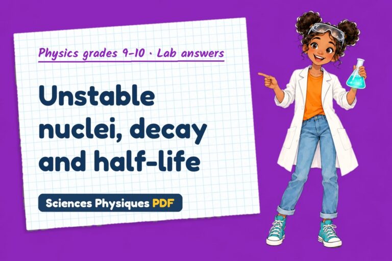 Radioactivity lab answers for GCSE physics (free PDF download)