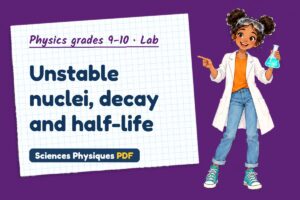 Unstable nuclei, decay and half-life