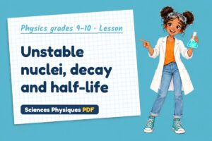 Unstable nuclei, decay and half-life