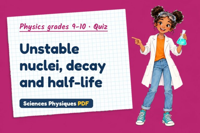Radioactivity quiz for GCSE physics: 10 questions with answers