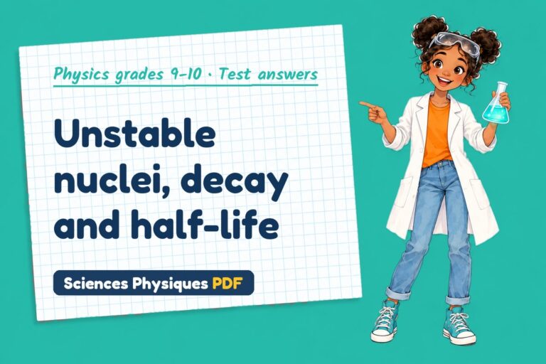 Radioactivity test answers and mark scheme for GCSE physics (free PDF download)