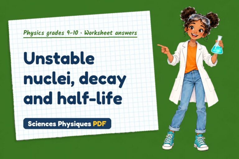 Radioactivity worksheet answers for GCSE physics (free PDF download)