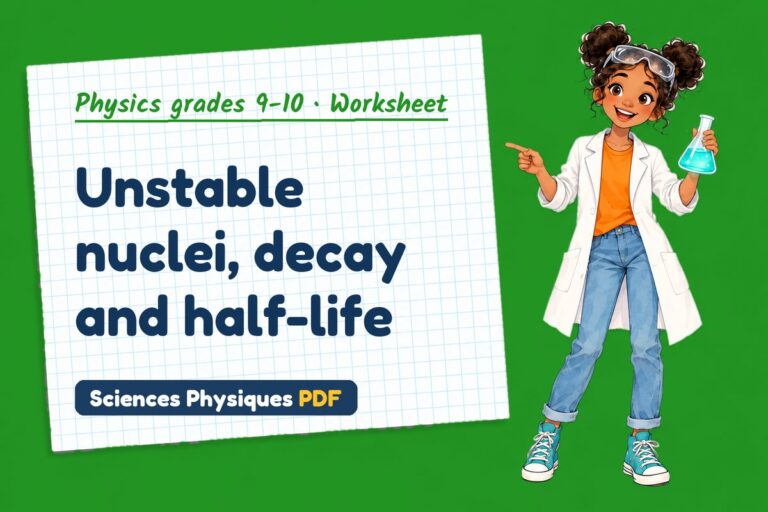 Radioactivity worksheet with answers for GCSE physics (free PDF download)