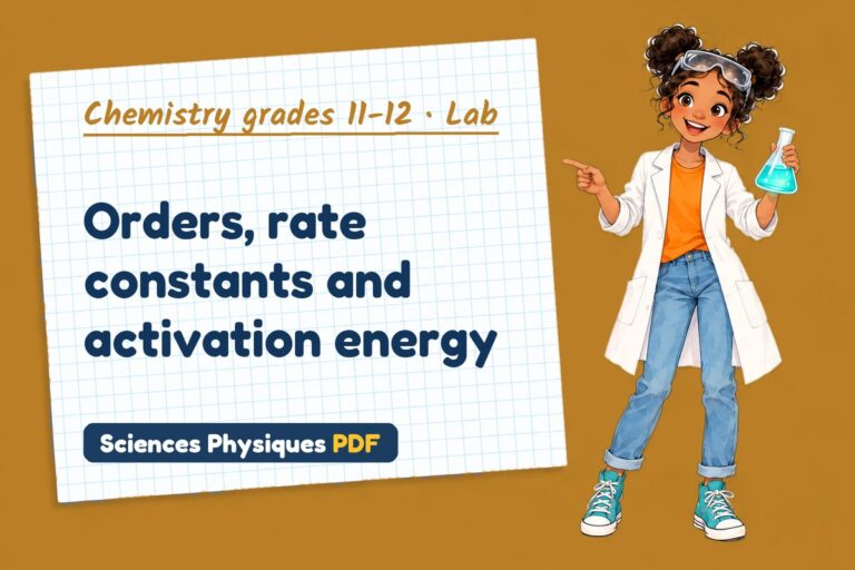 Rate equations lab for A Level chemistry: practical with sample results (free PDF download)