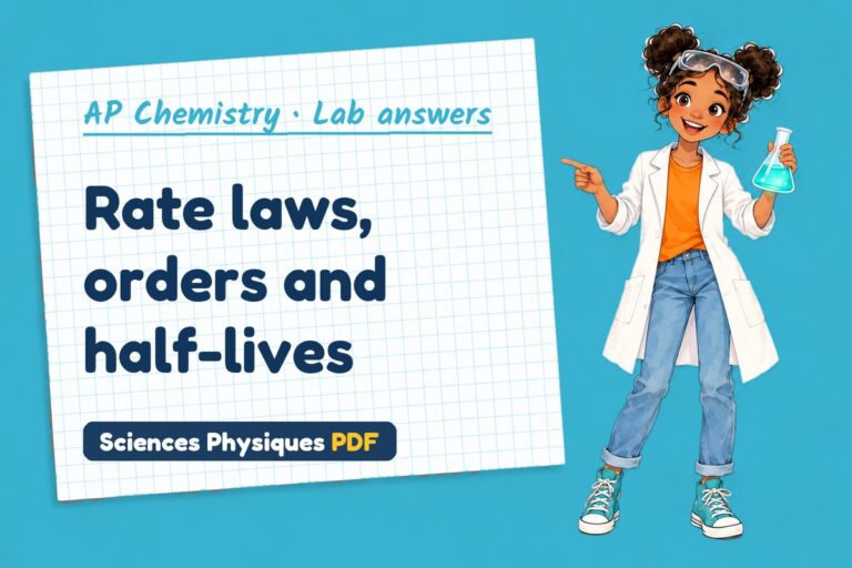 Rate law lab answers for AP Chemistry (free PDF download)