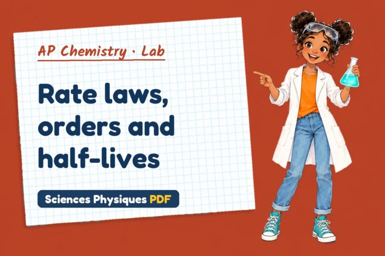 Rate law lab for AP Chemistry: practical with sample results (free PDF download)