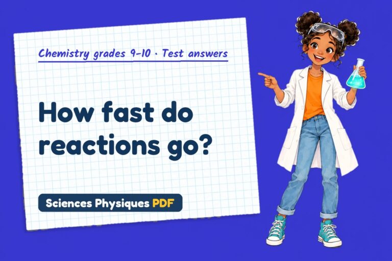 Rates of reaction test answers and mark scheme for GCSE chemistry (free PDF download)