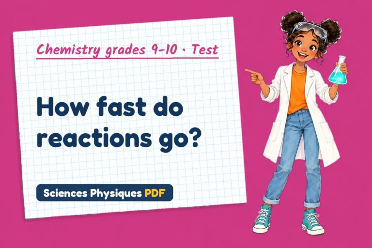 Rates of reaction test with answers for GCSE chemistry (free PDF download)