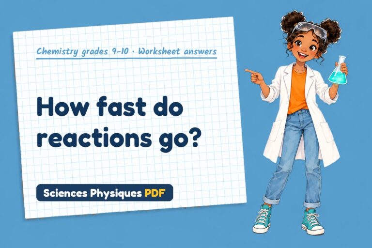 Rates of reaction worksheet answers for GCSE chemistry (free PDF download)