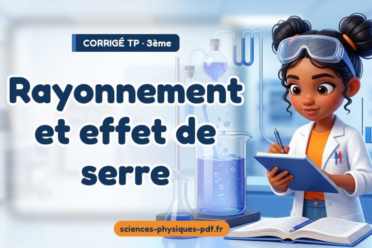Rayonnement et effet de serre : corrigé du TP de sciences physiques 3e – PDF gratuit à télécharger et imprimer