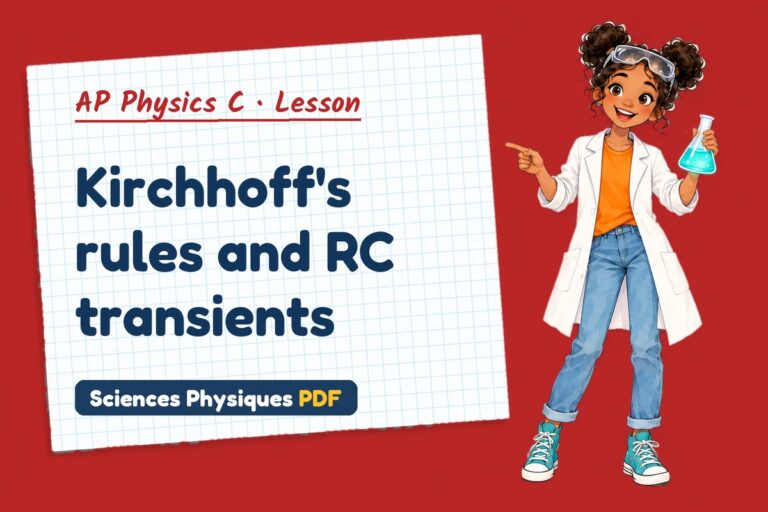 RC circuits notes and lesson for AP Physics C (free PDF download)