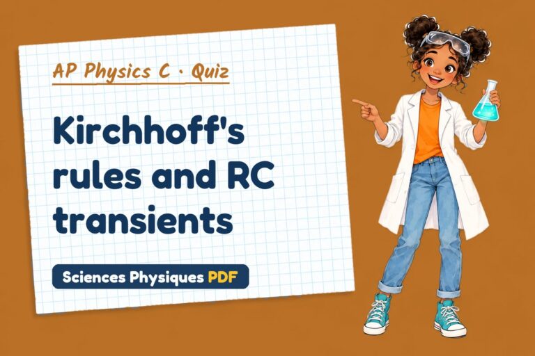 RC circuits quiz for AP Physics C: 10 questions with answers
