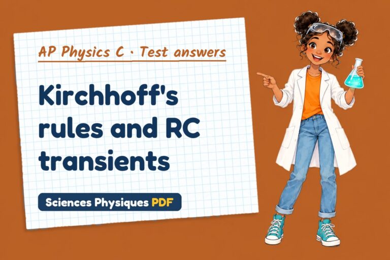 RC circuits test answers and mark scheme for AP Physics C (free PDF download)