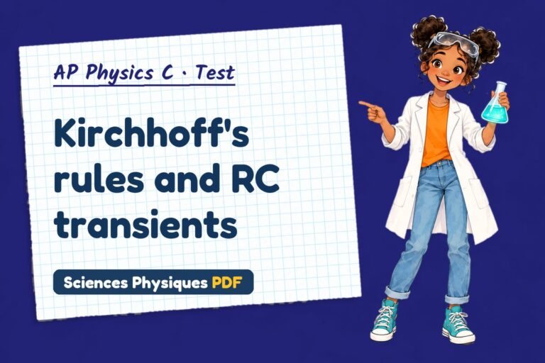 RC circuits test with answers for AP Physics C (free PDF download)