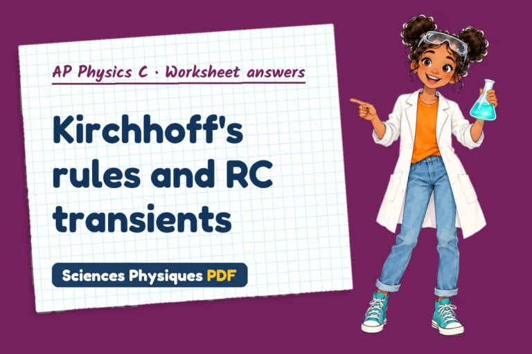 RC circuits worksheet answers for AP Physics C (free PDF download)