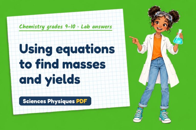 Reacting masses lab answers for GCSE chemistry (free PDF download)