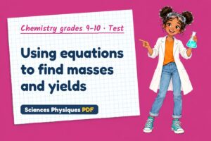 Using equations to find masses and yields