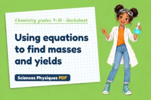 Using equations to find masses and yields