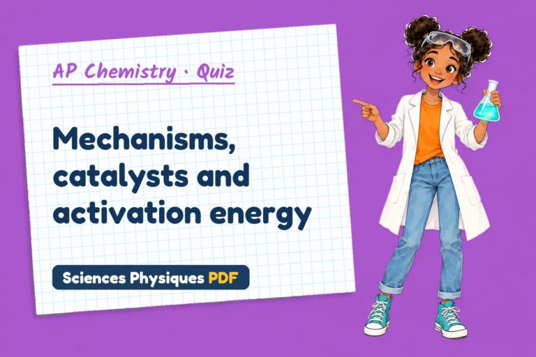 Reaction mechanism quiz for AP Chemistry: 10 questions with answers