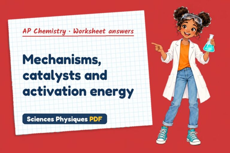 Reaction mechanism worksheet answers for AP Chemistry (free PDF download)