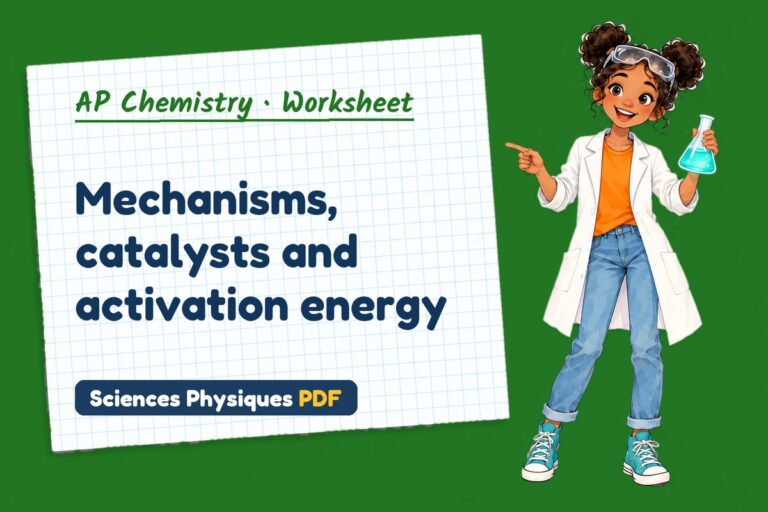 Reaction mechanism worksheet with answers for AP Chemistry (free PDF download)