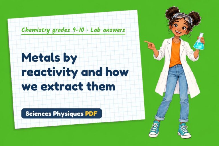 Reactivity series lab answers for GCSE chemistry (free PDF download)