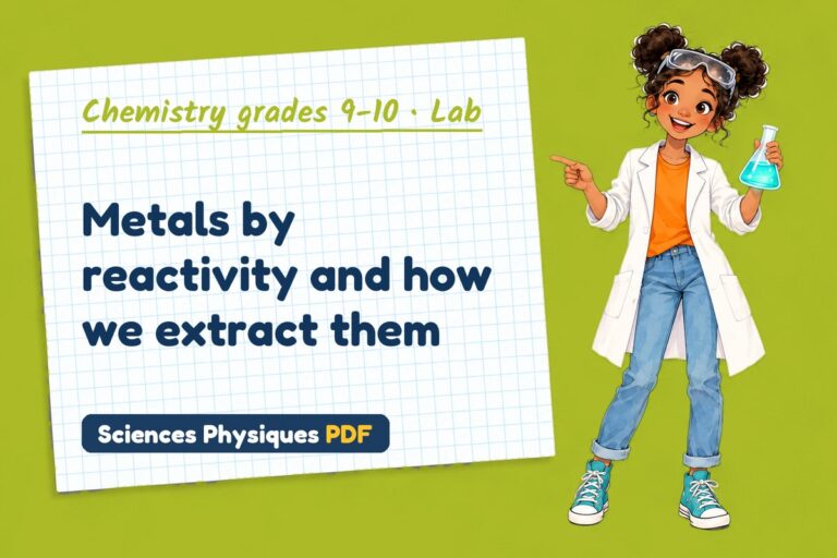 Reactivity series lab for GCSE chemistry: practical with sample results (free PDF download)