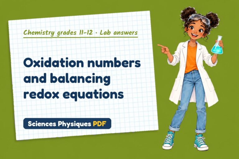 Redox reactions lab answers for A Level chemistry (free PDF download)