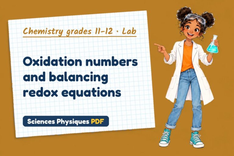 Redox reactions lab for A Level chemistry: practical with sample results (free PDF download)