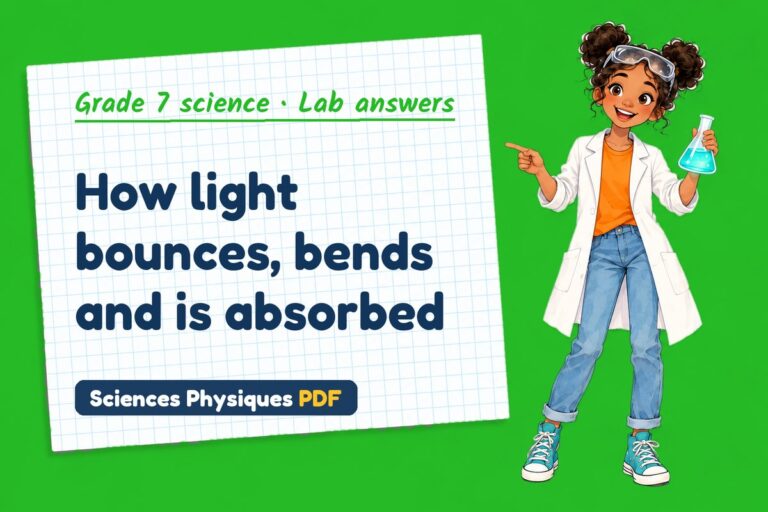Reflection of light lab answers for grade 7 science (free PDF download)