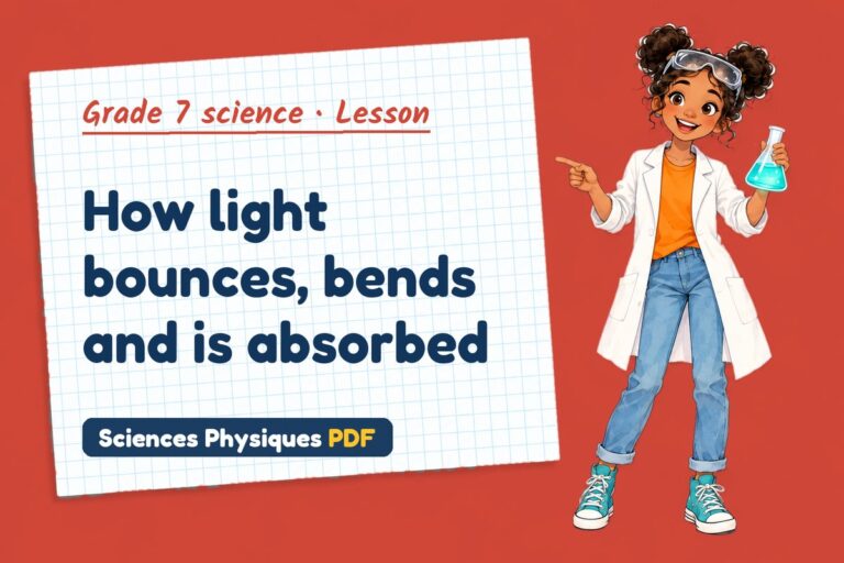 Reflection of light notes and lesson for grade 7 science (free PDF download)