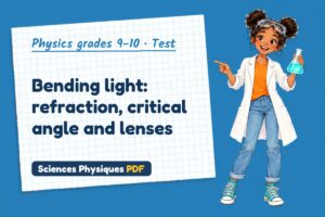 Bending light: refraction, critical angle and lenses