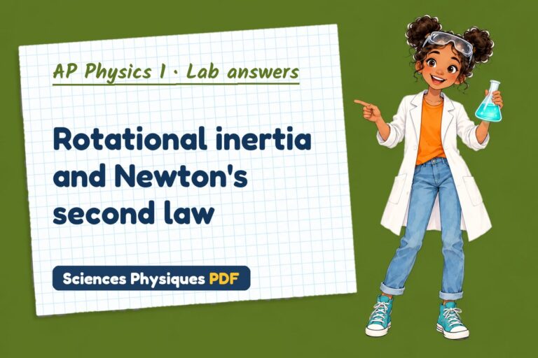 Rotational inertia lab answers for AP Physics 1 (free PDF download)