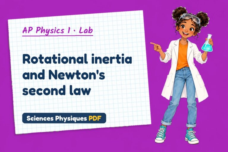 Rotational inertia lab for AP Physics 1: practical with sample results (free PDF download)