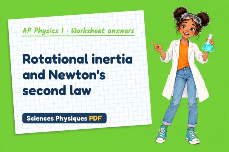 Rotational inertia worksheet answers for AP Physics 1 (free PDF download)