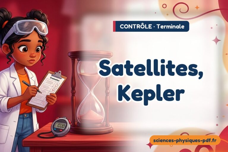 Satellites, Kepler : contrôle de sciences physiques en terminale – PDF gratuit à télécharger et imprimer