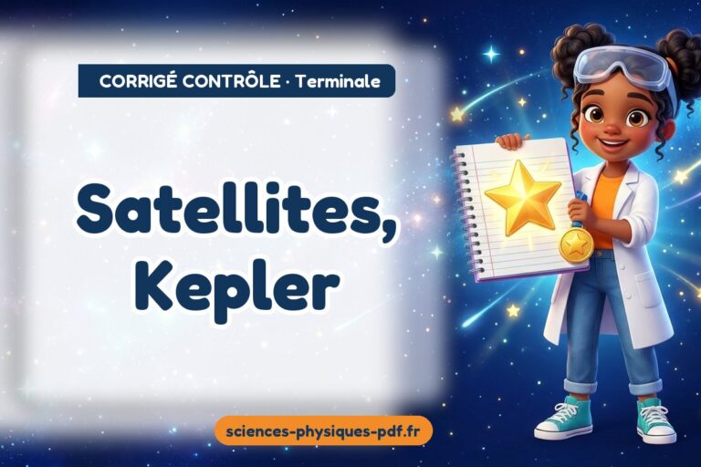 Satellites, Kepler : corrigé du contrôle de sciences physiques terminale – PDF gratuit à télécharger et imprimer