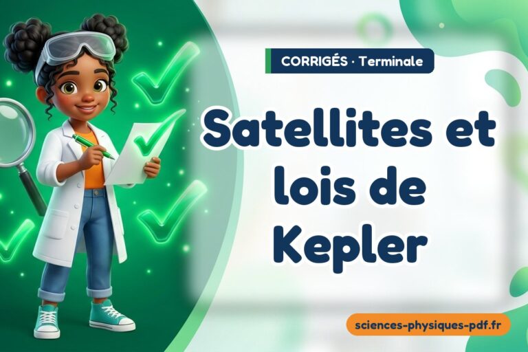Satellites et lois de Kepler : corrigé des exercices physique terminale – PDF gratuit à télécharger et imprimer