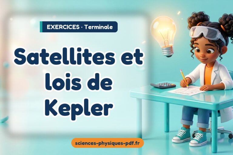 Satellites et lois de Kepler : exercices de sciences physiques terminale – PDF gratuit à télécharger et imprimer