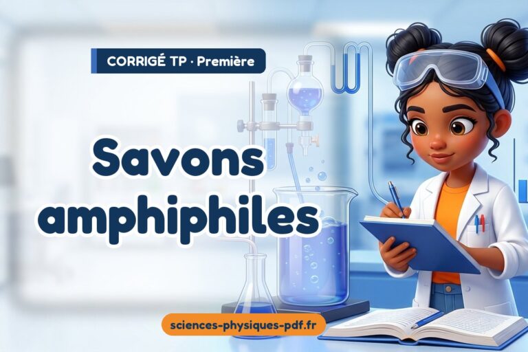 Savons amphiphiles : corrigé du TP de sciences physiques première – PDF gratuit à télécharger et imprimer
