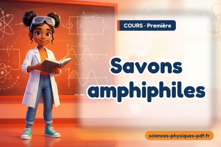 Savons amphiphiles : cours de sciences physiques en première – PDF gratuit à télécharger et imprimer