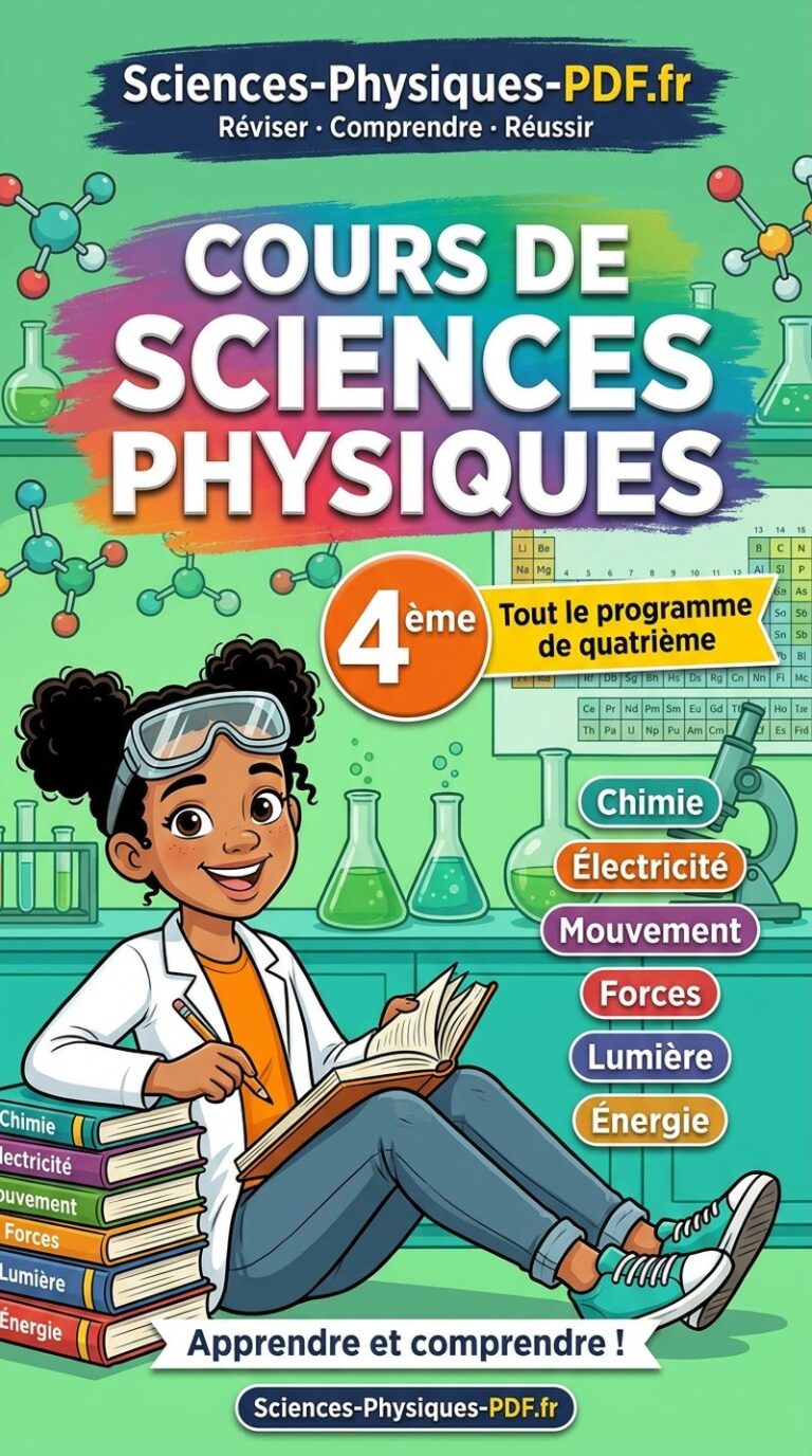 Cours de sciences physiques 4ème : livre PDF de 73 pages