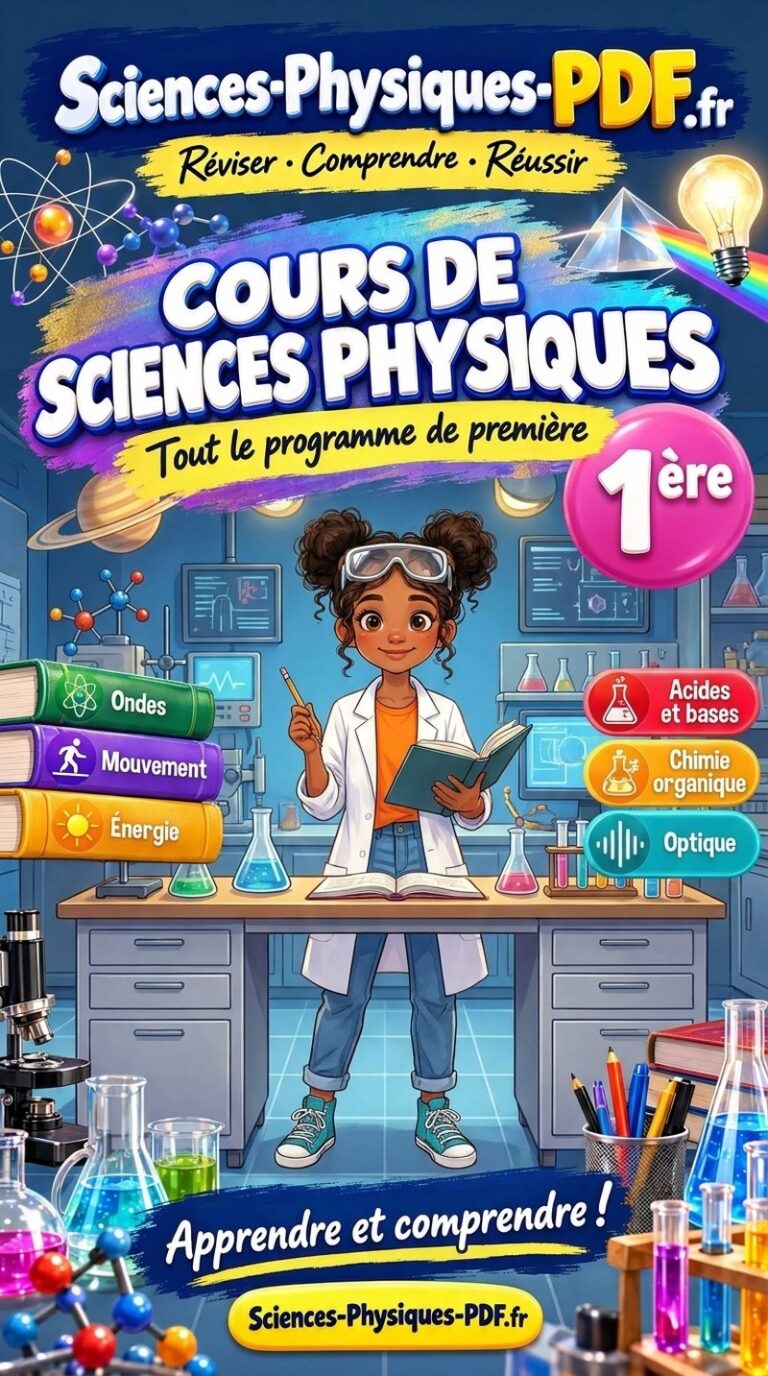 Cours de sciences physiques 1ère : livre PDF de 123 pages