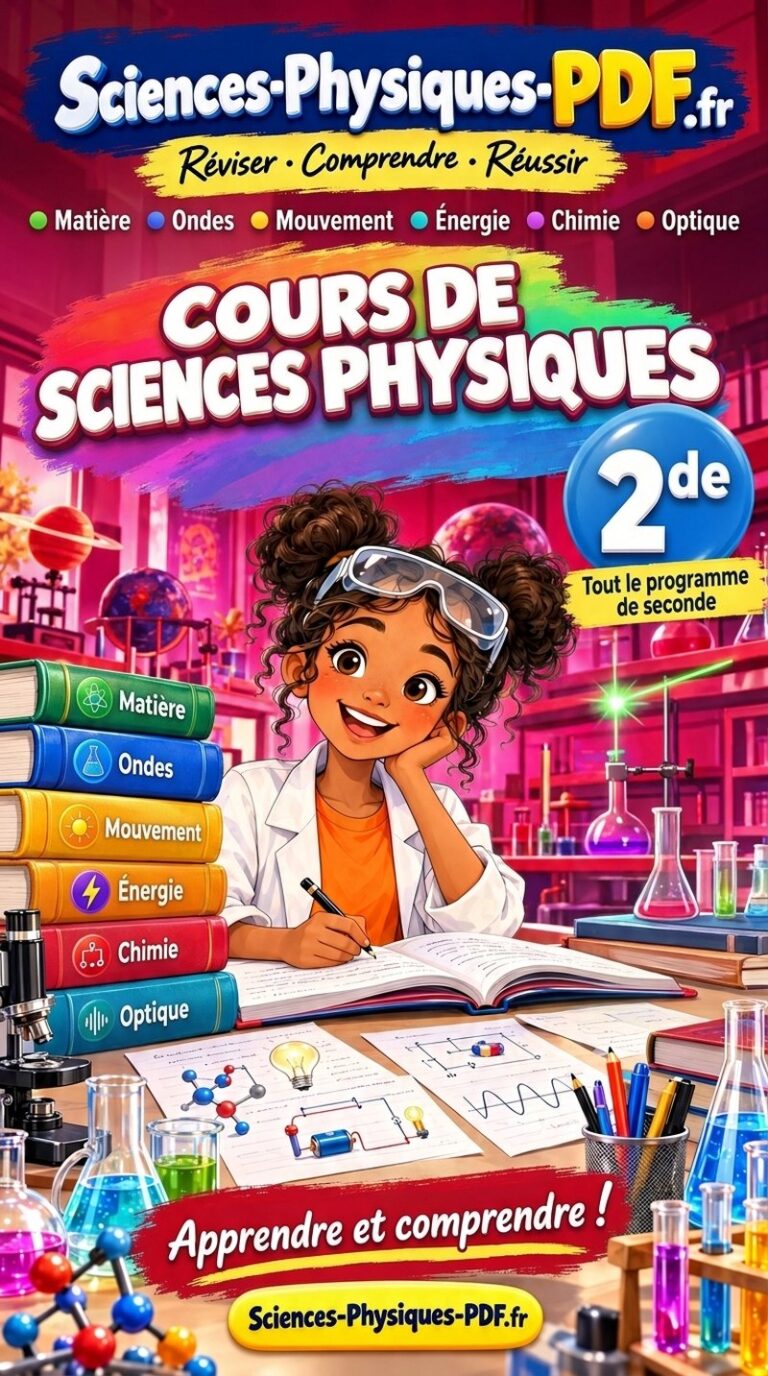 Cours de sciences physiques 2de : livre PDF de 113 pages