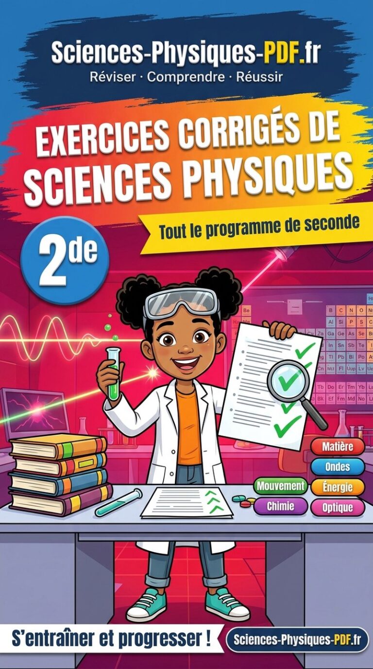 Exercices corrigés de sciences physiques 2de : livre PDF de 267 pages