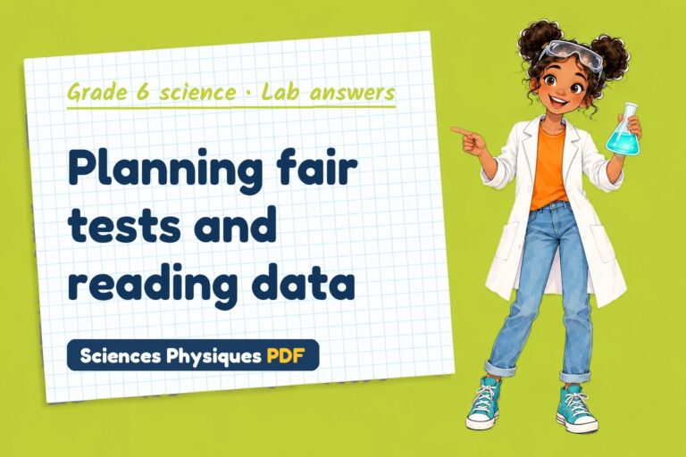 Scientific method lab answers for grade 6 science (free PDF download)