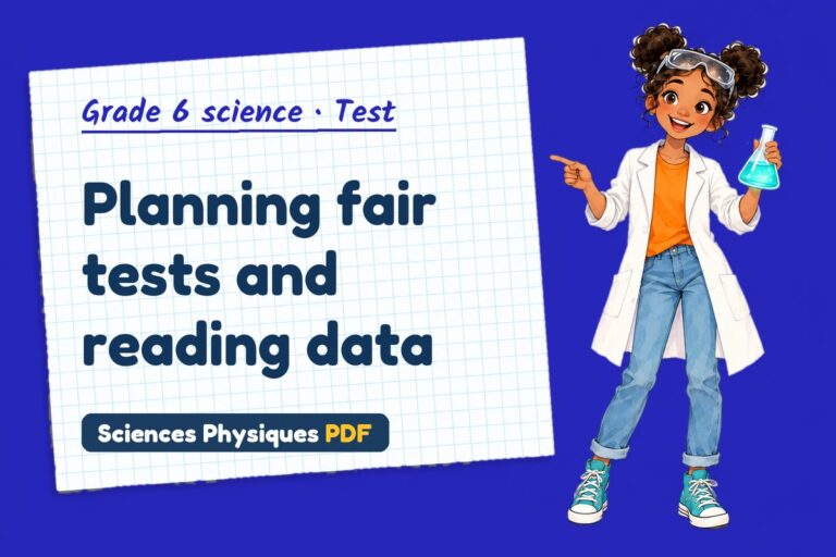 Scientific method test with answers for grade 6 science (free PDF download)