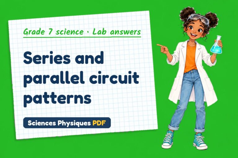 Series and parallel circuits lab answers for grade 7 science (free PDF download)