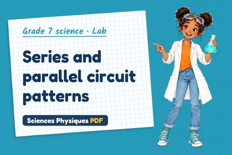 Series and parallel circuits lab for grade 7 science: practical with sample results (free PDF download)